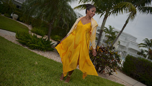 luxury silk resort wear dress